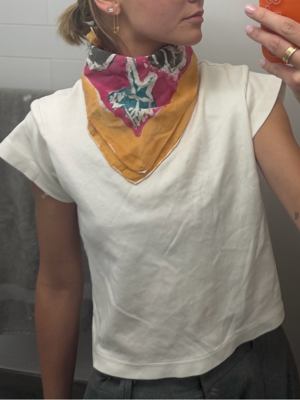 Mustard & Pink Bandana Accent